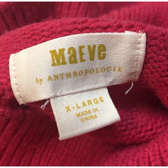 Maeve Anthropologie Crystal Hot Pink Sweater XL Tunic Oversized Preppy Costco's - Picture 5 of 5